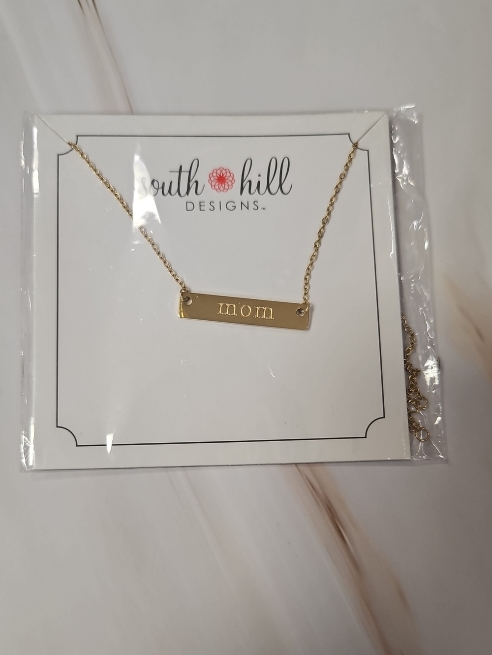 South Hill Designs Gold Tone "mom" Bar Necklace